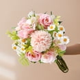 thumbnail image 6 of Artificial Flower Bouquet, Faux Roses and Daisies, Premium Decorative Home Arrangement, Realistic Silk Flowers, Perfect for Living Room, Office, Wedding or Gift, 6 of 6
