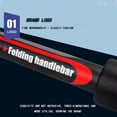 thumbnail image 3 of facefd Folding Handlebar Racing Bicycle Scooter Flat Handle Bar Part 560mm Red, 3 of 9