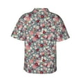 thumbnail image 3 of Daiia Daisies Flowers Hawaiian Shirt for Men Gentle Cotton Regular Short Sleeve Casual-Medium, 3 of 9