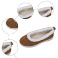 thumbnail image 6 of Women's Casual Fleece Lined Loafers Warm Plush Low Top Lightweight Waterproof Non Slip Walking Shoes Brown Size 9, 6 of 7