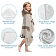 thumbnail image 7 of Dachshund and Paws Hooded Bath Towel，50"x30" for Ages 3 To 12 Kids, Quick Dry Lightweight Soft Microfiber Hood Beach Towel Cover Up for Kids, 7 of 7