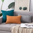 thumbnail image 3 of Juego de 2 fundas de almohada decorativas WEIHJMXG estilo bohemio naranja 12 x 20 pulgadas, 3 of 4