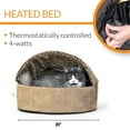 thumbnail image 3 of K&H Pet Products Thermo-Kitty Bed Deluxe Indoor Heated Cat Bed Tan/Leopard Large 20 Inches, 3 of 9
