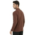 thumbnail image 3 of Men's Lightweight Pullover Sweatshirt Long Sleeve Casual Knit Top Soft Comfortable Streetwear & Lounge Wear Coffee L, 3 of 10