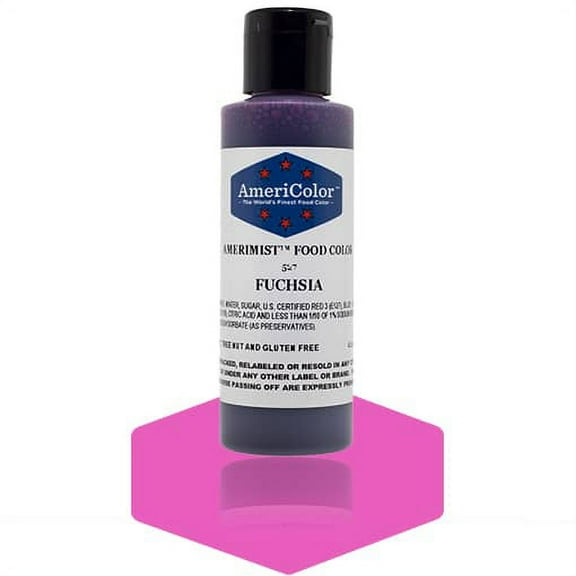 AmeriColor AmeriMist Fuchsia, 4.5 Ounce, Airbrush Food Color