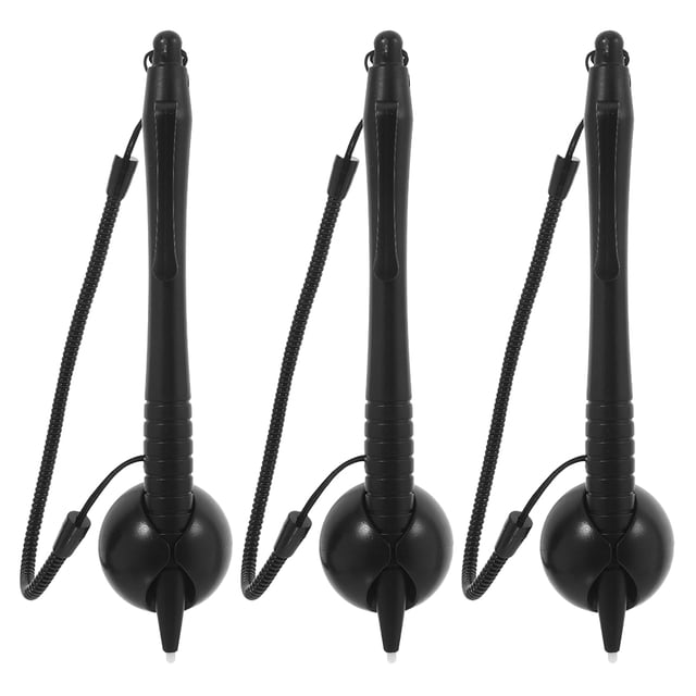 ColoMX Pique Penses de 3 PC para pantallas táctiles Pen Universal Touch Pensil Pens Capacitive Stylus con cuerda de resorte y base para dispositivos de pantalla táctil resistiva teléfonos inteligentes