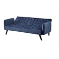 thumbnail image 5 of Uspridefurniture Beniamino 78'' Velvet Square Arm Sleeper, Blue, 5 of 6