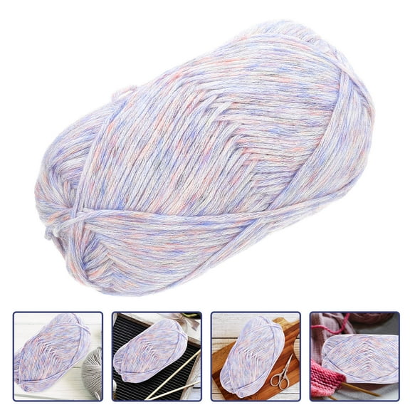 FONDOTIN 1 Roll Crochet Cotton Thread Blue for Craft Projects and present Giving 18X3.3in