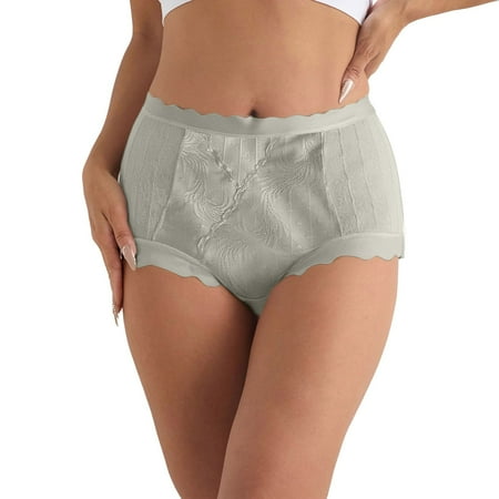 Bladder Leak Underwear for Women plus Size Silk Panties Women Underwear High Waist Panties Full Coverage Briefs Soft Strech Breathable