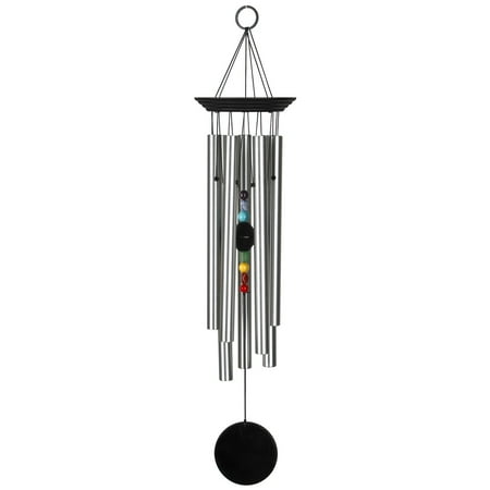 Woodstock Wind Chimes Signature Collection, Woodstock Chakra Chime, 24'' Black Wind Chime CC7L