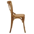 thumbnail image 3 of Hawthorne Collections Elm Wood Walnut Dining Side Chair Modern 34.5"H x 39"W x 21"D Assembled, 3 of 7