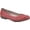 Red Lizard Embossed Polyurethane, variant on Women's Cliffs by White Mountain Clara Flat Pewter/Glitter Fabric 10 M