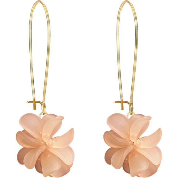Boho Flower Cluster Ball Dangle Drop Earrings for Women Statement Resin Floral Earrings Vacation Party Jewelry Gift