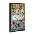 thumbnail image 3 of Stupell Industries Flower Speckled Moth Wings Floral Painting Black Floater Framed Canvas Art Print Wall Art, 21 x 31, 3 of 9