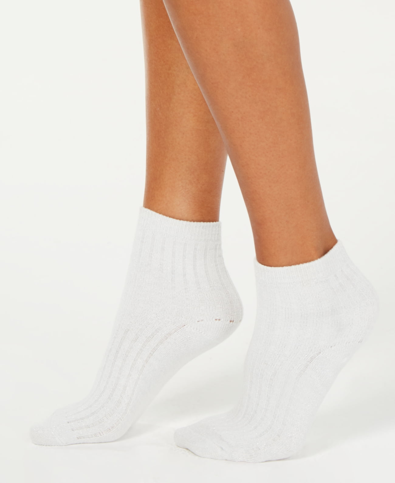 Photo 1 of INC International Concepts Ribbed Shimmer Socks, White