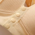 thumbnail image 5 of LYEAA Womens Bras for Older Women Plus Size Push up Lightly Lined Wireless Front Closure Daily Bras Wirefree Wide Strap Lift Soft Bralette No Wire Breathable Comfort Sleeping Bras Beige L, 5 of 8