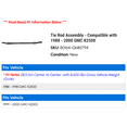 thumbnail image 2 of Tie Rod Assembly - Compatible with 1988 - 2000 GMC K2500 1989 1990 1991 1992 1993 1994 1995 1996 1997 1998 1999, 2 of 2
