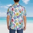 thumbnail image 6 of Balery Cactus1 Print Men's Hawaiian Shirts Short Sleeve Beach Shirt Relaxed Fit Vacation Button Down Shirts-Small, 6 of 9