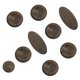 thumbnail image 3 of Incrustaciones de Botones de Llave Sunnimix para saxofón Alto Tenor Soprano marrón 9 piezas, 3 of 8