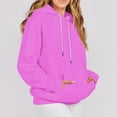 thumbnail image 5 of OWUUcdse Womens Hoodies with Pocket, Drawstring Long Sleeve Athletic Casual Womens Sweatshirts Pink Size S, 5 of 7