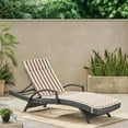 Anthony Outdoor Chaise Lounge Cushion, Brown and White stripe