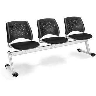 OFM Axis Series Contemporary Triple Seating Bench, Textured Vinyl