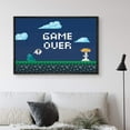 thumbnail image 2 of IDEA4WALL Framed Canvas Art Wall Decor Video Arcade Game Over with Monster Icons Pop Culture Media Illustrations Pop Art Modern Colorful for Dorm Home Office - 16"x24", 2 of 4