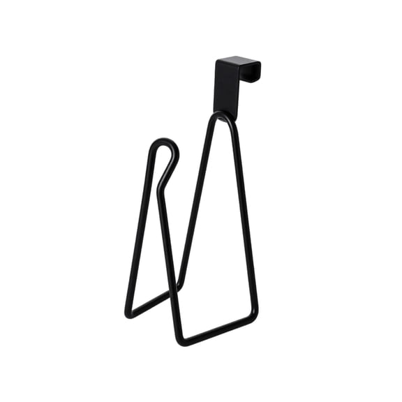 Paper Towel Holder Over Cabinet No-Drill Adhesive Cabinet Mount Kitchen Paper Towel Rack Hanging Organizer For Kitchen Pantry Laundry Room(7.5Inch,Black)