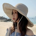 thumbnail image 4 of Wide Brimmed Sun Protection Hat - Summer Travel Accessory with Foldable & Stylish Design for Women, 4 of 9