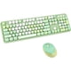 thumbnail image 1 of UBOTIE Teclado inalámbrico para computadora colorido M 2.4 GHz Conexión sin interrupción y mouse óptico (púrpura-colorido) - Verde-colorido, 1 of 7
