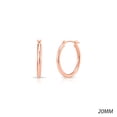 thumbnail image 3 of Tilo Jewelry 10K Rose Gold Classic Polished Round Gold Hoop Earrings (20mm) for Women & Unisex, 3 of 9