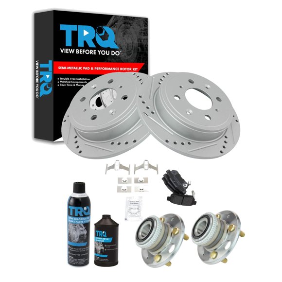 Kit de pastillas y discos de freno TRQ traseros para Acura Integra y Honda