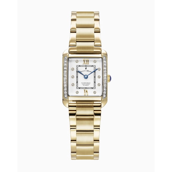 Emily Gold-tone White dial with Stones