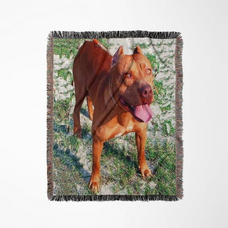 American Pitbull Woven Blanket