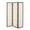 White Hinged Foldable Partition 3 Panel Abstract Geometric Rectangle 54" x 1" x 72", variant on DecMode White/Pastel Brown Farmhouse Wood Room Divider Screen with Geometric Carvings, 54"W x 72"H
