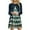 Dark Blue, variant on Lovskoo 2024 Women's Christmas Tunic Dress Fashion Xmas Tree Print Long Sleeve Round Neck T-Shirt Dress Purple