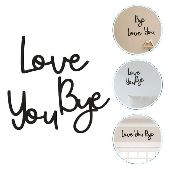 1 Set Love You Bye Wood Sign Unique Wood Letter Wall Art For Bedroom And Living Room Chic Wall Hanging Decor For Home Farmhouse Accent Piece