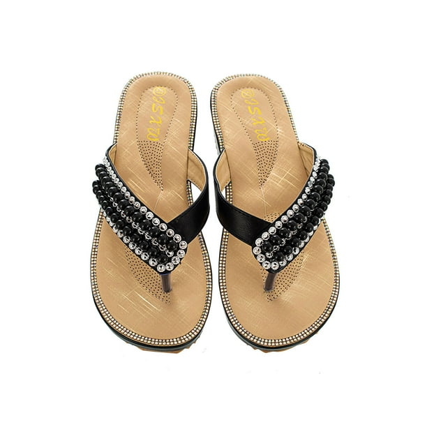 Avamo Wedge Flip Flops for Women Arch Support Thong Sandals Comfort