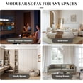 thumbnail image 5 of YWEN 113.78" Chenille Sectional Sofa, Comfy Modular Loveseat Sofa, Modern 3-Seat Couch Deep Seat Sofa Set for Living Room,Gray, 5 of 17