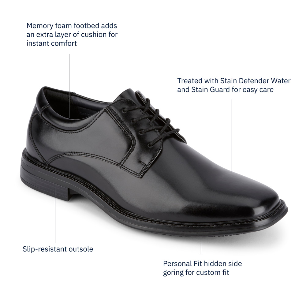 Dockers Mens Irving Slip Resistant Work Dress Oxford Shoe