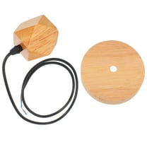 OFFIGAM Vintage Khaki Wood Pendant Light, Adjustable Suspension, Home Decor