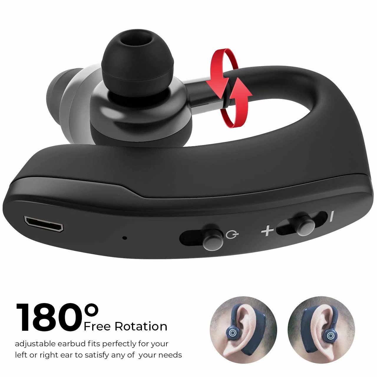 V9 Business Wireless CSR Headset/Earphone Voice Control V4.1 Phone Handsfree MIC Music for iPhone Huawei Samsung and Xiaomi with NFC Function - image 3 of 7