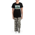 thumbnail image 4 of CafePress - Sand Tiger Shark Women's Dark Pajamas - Women's Short Sleeve Print T-Shirt and Pants Dark Cotton Pajama Set, 4 of 7