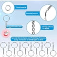 thumbnail image 3 of 50pcs Keychains With Chain And 50 Pcs Jump Rings, Keychain Rings Kit Findings Bulk For Keychain Making Supplie Diy Crafts, 3 of 5