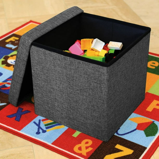 Seville Classics Foldable Storage Cube/Ottoman