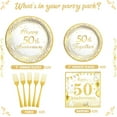thumbnail image 2 of Tableware Set, Wedding Anniversary Decorations, Serves 20 Guests, White Gold, 2 of 4
