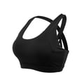thumbnail image 6 of SHCKE Women's Medium Support Sports Bras Cross Back Yoga Bra Wide Hem Activewear Tops With Removable Cup, 6 of 6