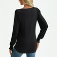 thumbnail image 4 of SUNBS Pleated Blouses for Women Long Sleeve Shirts Dressy Tunic Tops Crewneck Trendy Clothes, 4 of 8