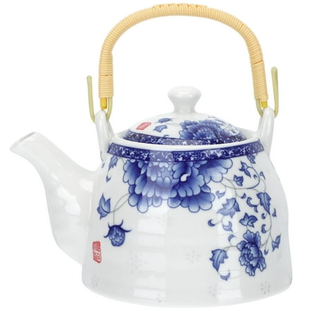

Teapot Japanese Tea Kettle Style Stovetop Porcelain Decorative Ceramic Loose Leaf Serving Vintage