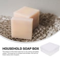 thumbnail image 3 of Milisten 10Pcs Square Soap Carrying Box Transparent 9.5X9.5X3.5cm PP Material Prevent Sliding Travel Use, 3 of 8